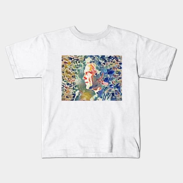 Comedy Legend NORM MACDONALD Portrait Painting Kids T-Shirt by Comedy and Poetry